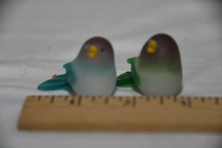 2 Vintage Glass Bird Figurines Art Glass