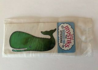 Vintage Mystiks Sticker Whale Oilies Color Changing Swirl Liquid Crystals “new”