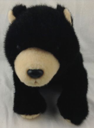 Vtg 2002 Plush Black Bear Realistic Ty Classic Sitting Stuffed Animal Forest 9 