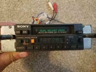 Vintage Sony Xr - 75 Am Fm Cassette Car Stereo 80s High End