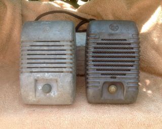 2 Vintage Drive In Movie Theater Speakers - Rca & Projected Sound 1950 