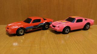 Vintage Hot Wheels Camaro Z - 28 Red (1986) & Pink (1988 Color Racers) Bundle