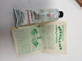 Vintage Tri Chem Liquid Embroidery Paint & Supplies & Oval Tin 3