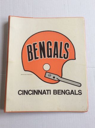 Vintage 1971 Cincinnati Bengals Nfl Team 3 Ring Binder 70’s