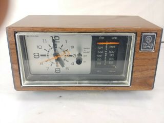 General Electric Dial Alarm Clock Am/fm Radio Vintage Model 7 - 4550d