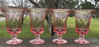 Vintage Fostoria Pink Jamestown Water/tea Glass Goblets
