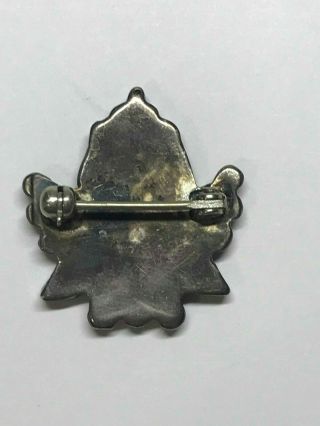 Vintage Zuni Sterling Silver Knifewing Kachina Multi Stone Inlay Pin Brooch 2