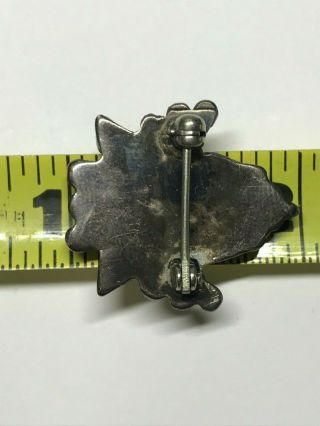 Vintage Zuni Sterling Silver Knifewing Kachina Multi Stone Inlay Pin Brooch 4