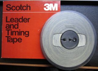 Scotch 3m Leader And Timing Tape 1/4 X 1500 Feet White 61w On 7 " Reel