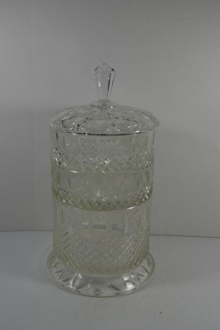 Vintage Indiana Glass Princess 4 Piece Stacking Candy Dish