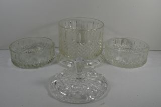 Vintage Indiana Glass Princess 4 Piece Stacking Candy Dish 2