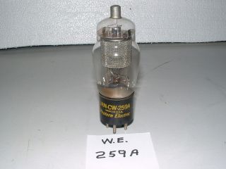 Nos Western Electric Jan Cw - 259a Amplifier Tube Tests Very Good On Tv - 7
