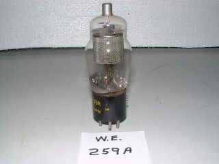 NOS WESTERN ELECTRIC JAN CW - 259A AMPLIFIER TUBE TESTS VERY GOOD ON TV - 7 3