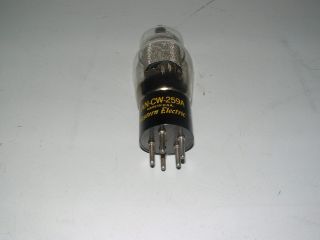 NOS WESTERN ELECTRIC JAN CW - 259A AMPLIFIER TUBE TESTS VERY GOOD ON TV - 7 7