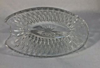 Vintage Heavy Cut Crystal Glass Spoon Rest Holder