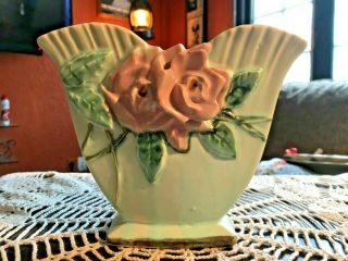 Vintage Mccoy Wild Rose Planter/vase Approx.  7.  5 " X6 " X2.  5 "