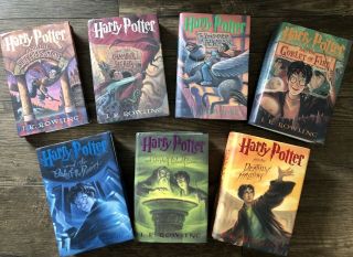 Complete Set Of 7 Harry Potter First Edition Hardcover J.  K.  Rowling