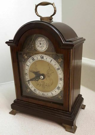 Vintage Elliott Walnut Table Mantle Clock Made In England For Repair 2894ga