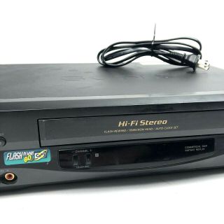 Sony Hi - Fi Stereo VCR VHS Player Model SLV - N55 W/ AV Cables & Blank Tape 3