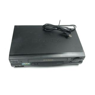 Sony Hi - Fi Stereo VCR VHS Player Model SLV - N55 W/ AV Cables & Blank Tape 5