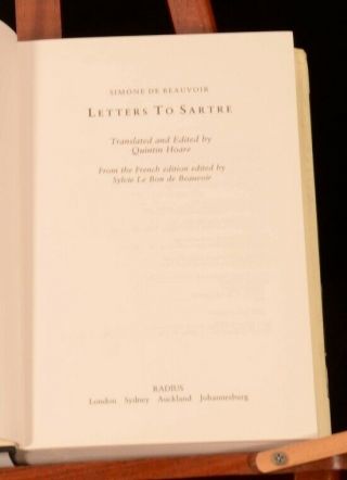 1991 Simone de Beauvoir Letters to Sartre Dustwrapper First English 4