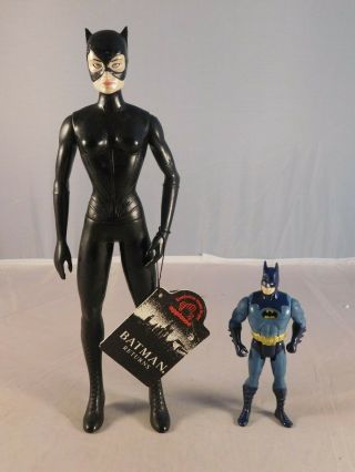 Vintage 1992 Catwoman Batman Returns Action Figure & Tag W/ Bonus Batman Figure