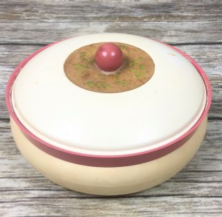 Vintage Avon Dusting Powder Container To A Wild Rose Beauty Dust Collectible