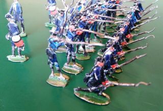 Vintage Zinnfiguren Wollner Flat Toy Soldiers 30mm.  Prussian Infantry of the SYW 4