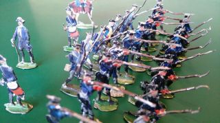 Vintage Zinnfiguren Wollner Flat Toy Soldiers 30mm.  Prussian Infantry of the SYW 5