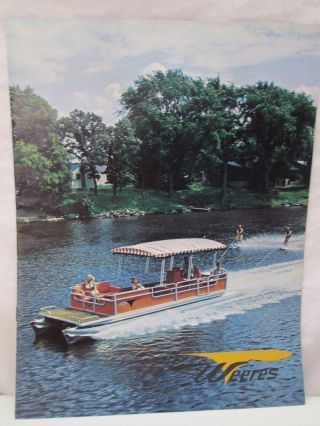 Vintage Weeres Imperials Pontoon Boats St.  Cloud Mn.  Brochure Premier Ambassador