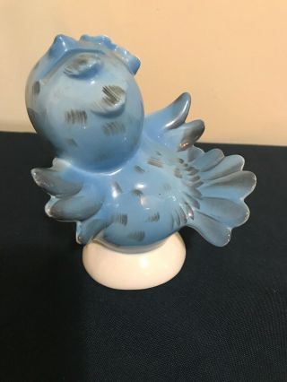 Awesome Vintage Geo.  L.  Lefton Blue Bird Bluebird Porcelain Bank Figurine 5