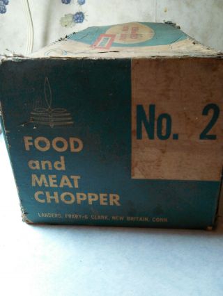 Vintage Universal 2 Food & Meat Grinder / Chopper - Table Mount - 3 Cutters
