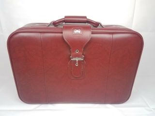 Vintage Red American Tourister Tiara Soft Sided Travel Luggage Suitcase