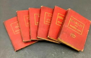 7 - 1921 Little Leather Library Books Shakespeare (red) 4 " X 3 "