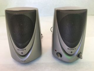 Vintage 2001 Sony Srs - A27 Desktop Personal Speaker System Dual Power Supply