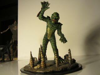 Vintage Creature From The Black Lagoon Monster Model Marx Figure On Custom Base