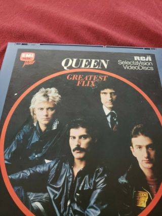 Queen Greatest Hits Emi Music Video Rca Selectavision Disc Large Vintage Ced