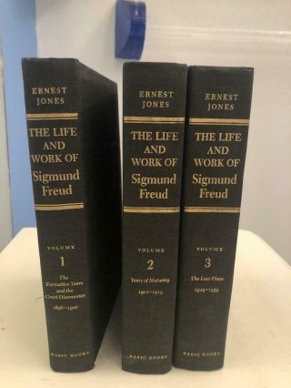 The Life And Work Of Sigmund Freud,  Ernest Jones,  3 Vol Set