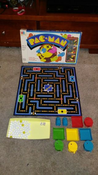 Vintage 1980 Milton Bradley Pac - Man Board Game 100 Complete