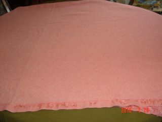 Vntg 100 Wool Blanket Pink North Star 73 " X 78 "