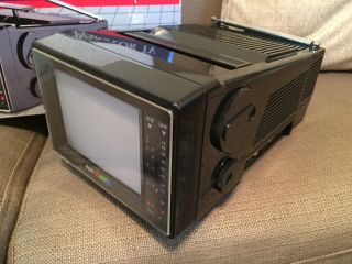 Vintage Alaron Rhapsody Tv - 670 Portable 5 " Color Tv Crt - Travelvision