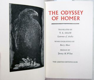 1960 Limited Editions Club Lec – “the Odyssey Of Homer” – Signed Barry Moser
