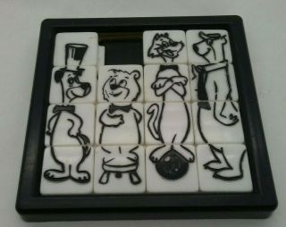 Vtg Roalex Slide Puzzle Huckleberry Hound Yogi Bear 1960 Hanna Barbera Toy Game