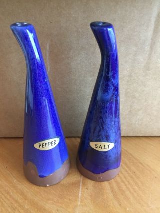 Vintage Blue Ceramic Salt And Pepper Shakers Made In Japan