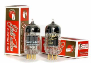 Genalex Gold Lion 12ax7gengp " Gold Pins " Preamp Vacuum 2 Tube Matched Pair