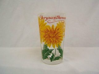 Vintage Peanut Butter Glass " Chrysanthemum " 5 " Height Vgc