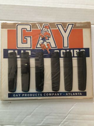 Vintage GAY COMB DISPLAY Advertising Store Sign Display 1940s 4