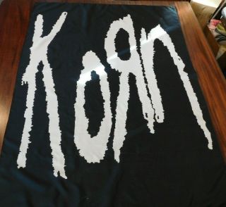Vintage Korn Poster Nylon Scarf 1998 Black And White 41 X 30 Large