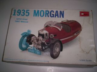 Vintage 1935 Morgan Sports 3 Wheeler 1/16 Plastic Motorcycle Model Kit