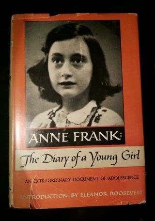 1952 Anne Frank Diary Of A Young Girl,  1st Ed - Usa,  Eleanor Roosevelt Intro